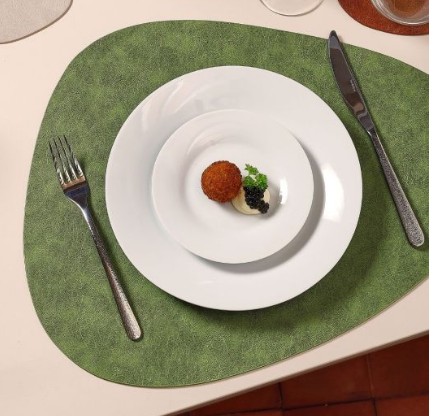 Tischset 45 x 37 cm – Lederoptik, grün